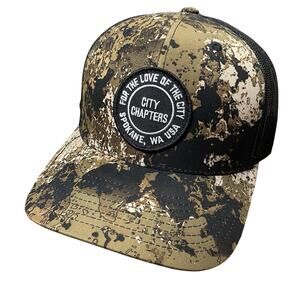 City Chapters Spokane WA Mesh Snapback Hat Cap Camo Outdoors Adult Adjustable